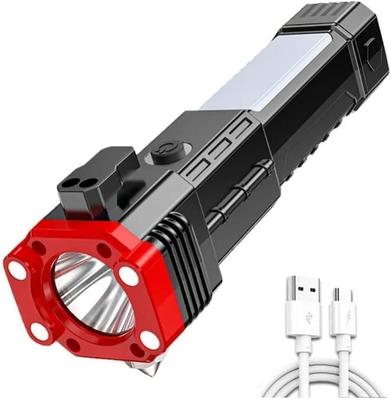 Rechargeable LED Torch Black ABS Aluminum Head
