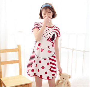 Summer Korean Princess Sweet Cute Cloth Bag Nightdress Women