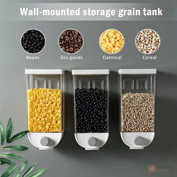 Wall Mounted Punch Free Rice And Cereal Dispenser