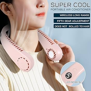 Rechargeable Portable Bladeless Neck Cooling Fan
