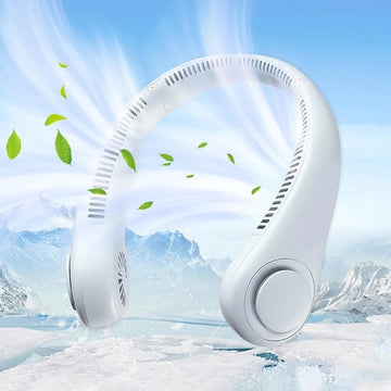 Rechargeable Portable Bladeless Neck Cooling Fan